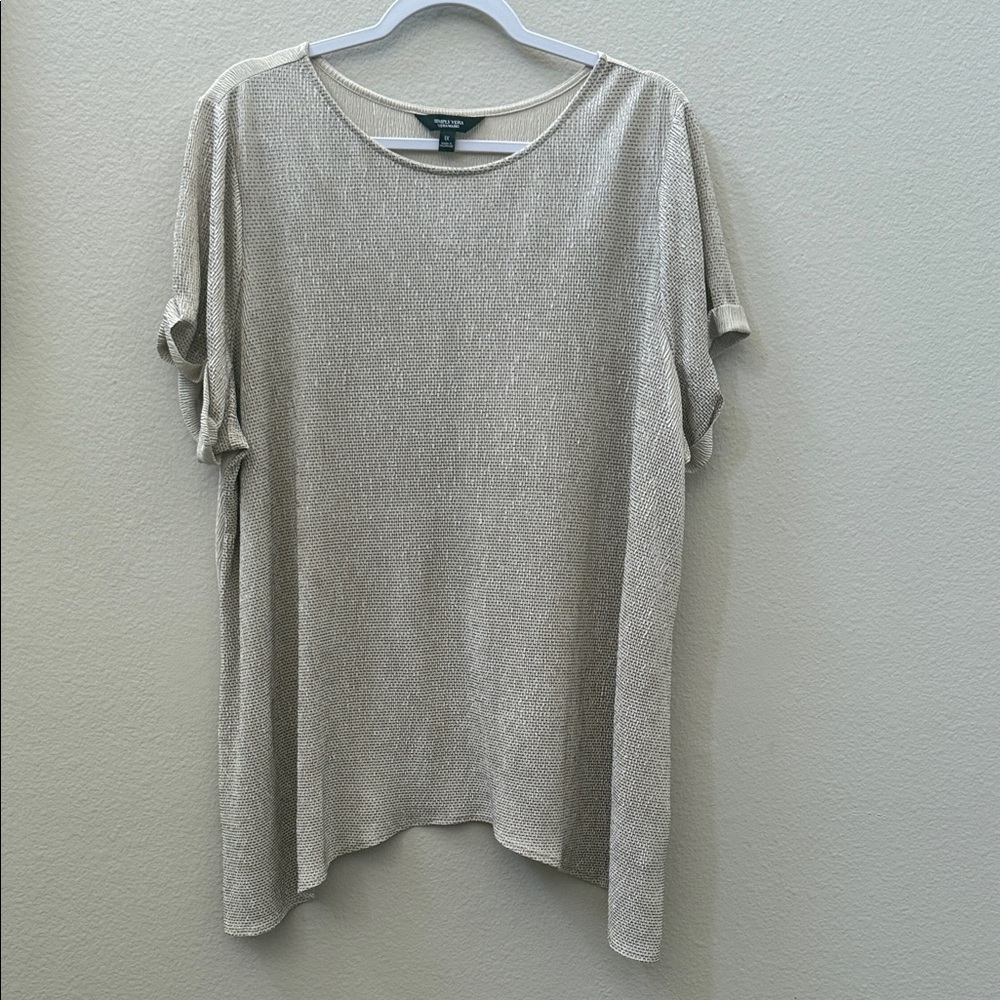Simply Vera Vera Wang Tan Short Sleeve Tee
